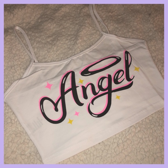 💕👼🏽Angel Crop Top (VARIOUS SIZES)👼🏽💕 - Picture 2 of 5